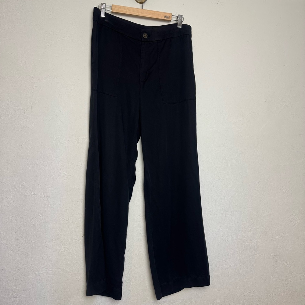 LOFT‎ Black Wide Leg High Rise Trouser Pants